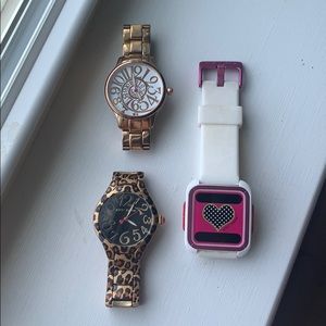 3 Betsey Johnson watches